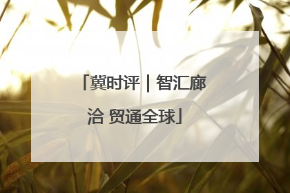 冀时评｜智汇廊洽 贸通全球