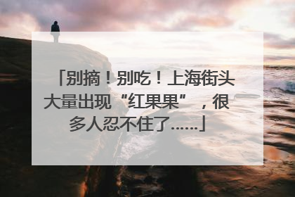 别摘！别吃！上海街头大量出现“红果果”，很多人忍不住了……