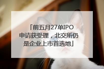 前五月27单IPO申请获受理，北交所仍是企业上市首选地