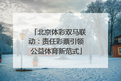 北京体彩双马联动：责任彩票引领公益体育新范式