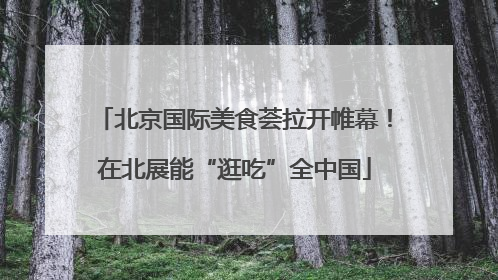 北京国际美食荟拉开帷幕！在北展能“逛吃”全中国
