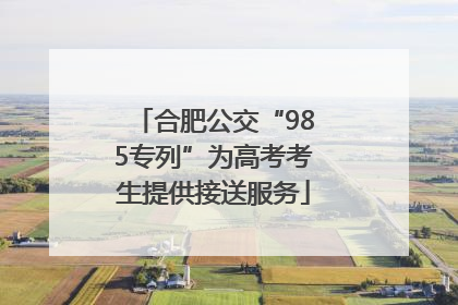 合肥公交“985专列”为高考考生提供接送服务