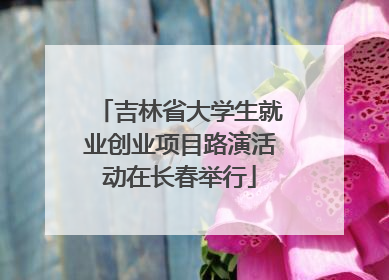 吉林省大学生就业创业项目路演活动在长春举行