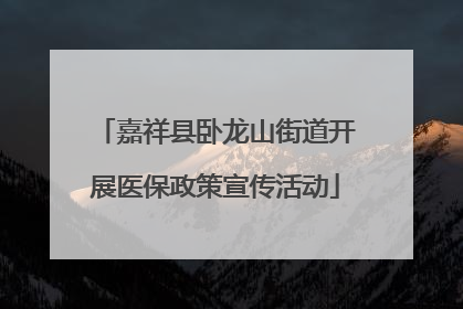 嘉祥县卧龙山街道开展医保政策宣传活动
