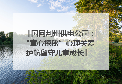 国网荆州供电公司：“童心探秘”心理关爱护航留守儿童成长