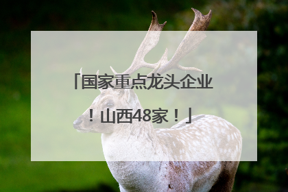 国家重点龙头企业！山西48家！