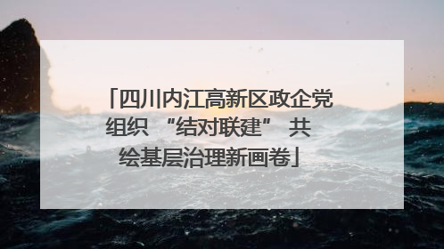 四川内江高新区政企党组织 “结对联建” 共绘基层治理新画卷