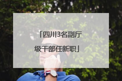 四川3名副厅级干部任新职