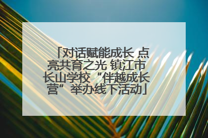 对话赋能成长 点亮共育之光 镇江市长山学校“伴越成长营”举办线下活动