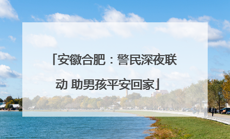 安徽合肥：警民深夜联动 助男孩平安回家