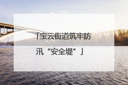 宝云街道筑牢防汛“安全堤”