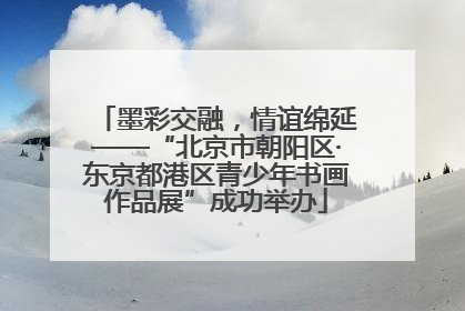 墨彩交融，情谊绵延——“北京市朝阳区·东京都港区青少年书画作品展”成功举办