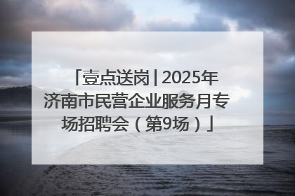 壹点送岗│2025年济南市民营企业服务月专场招聘会（第9场）