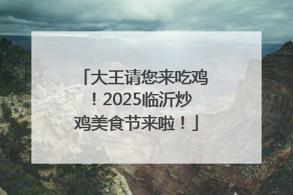 大王请您来吃鸡！2025临沂炒鸡美食节来啦！