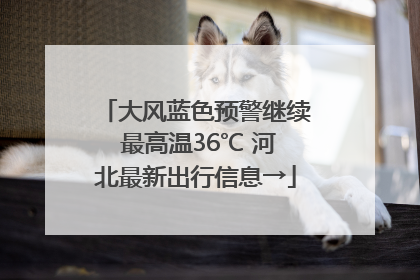 大风蓝色预警继续 最高温36℃ 河北最新出行信息→