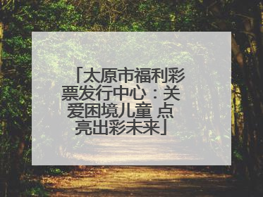 太原市福利彩票发行中心：关爱困境儿童 点亮出彩未来