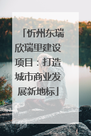 忻州东瑞欣瑞里建设项目：打造城市商业发展新地标