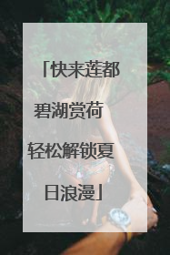快来莲都碧湖赏荷 轻松解锁夏日浪漫