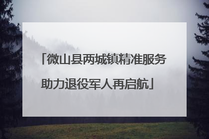 微山县两城镇精准服务助力退役军人再启航