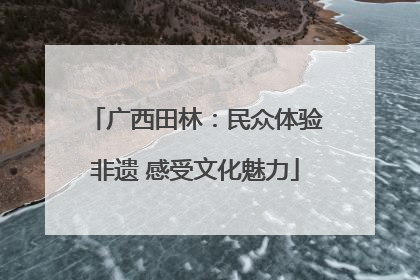广西田林：民众体验非遗 感受文化魅力