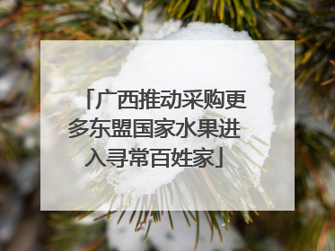 广西推动采购更多东盟国家水果进入寻常百姓家