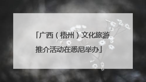 广西（梧州）文化旅游推介活动在悉尼举办