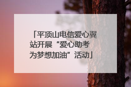 平顶山电信爱心翼站开展“爱心助考 为梦想加油”活动