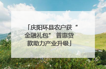 庆阳环县农户获“金融礼包” 普惠贷款助力产业升级