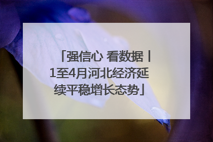 强信心 看数据丨1至4月河北经济延续平稳增长态势
