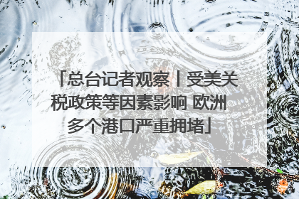 总台记者观察丨受美关税政策等因素影响 欧洲多个港口严重拥堵