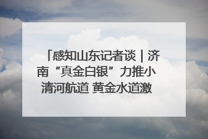感知山东记者谈｜济南“真金白银”力推小清河航道 黄金水道激活区域经济新动能