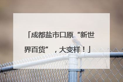 成都盐市口原“新世界百货”，大变样！