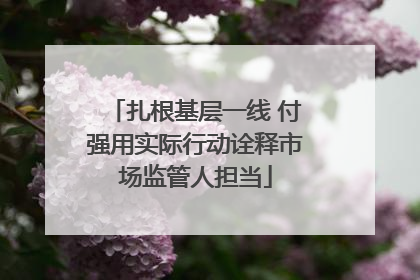 扎根基层一线 付强用实际行动诠释市场监管人担当