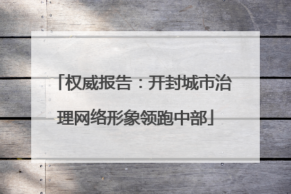 权威报告：开封城市治理网络形象领跑中部