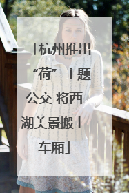杭州推出“荷”主题公交 将西湖美景搬上车厢