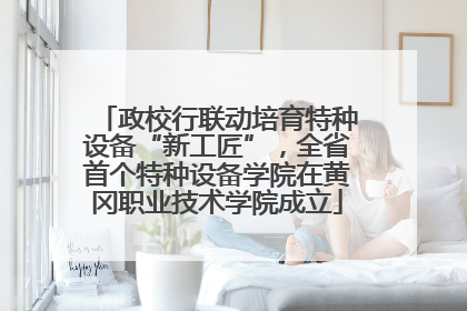 政校行联动培育特种设备“新工匠”，全省首个特种设备学院在黄冈职业技术学院成立