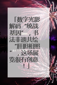 数字光影解码“统战基因”，书法非遗共绘“肝胆相照”，这场展览很有创意！