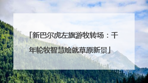 新巴尔虎左旗游牧转场：千年轮牧智慧绘就草原新景