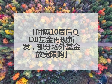 时隔10周后QDII基金再现新发，部分场外基金放宽限购