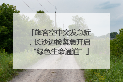 旅客空中突发急症，长沙边检紧急开启“绿色生命通道”