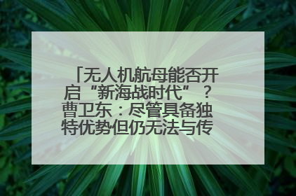 无人机航母能否开启“新海战时代”？曹卫东：尽管具备独特优势但仍无法与传统航母相提并论
