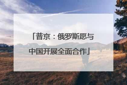 普京：俄罗斯愿与中国开展全面合作