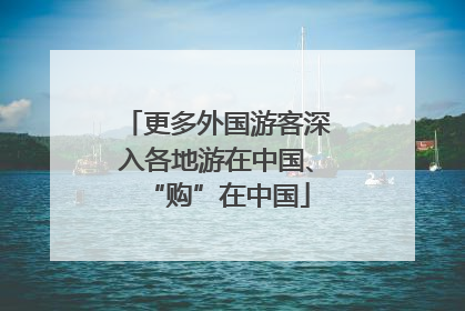 更多外国游客深入各地游在中国、“购”在中国