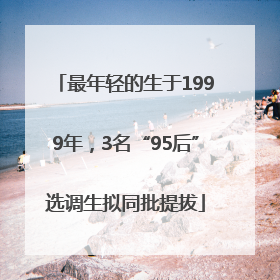 最年轻的生于1999年，3名“95后”选调生拟同批提拔