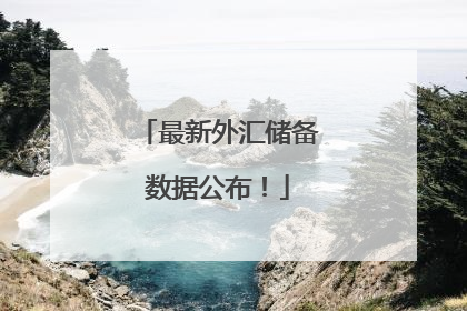 最新外汇储备数据公布！
