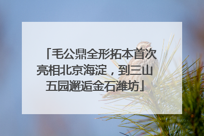 毛公鼎全形拓本首次亮相北京海淀，到三山五园邂逅金石潍坊