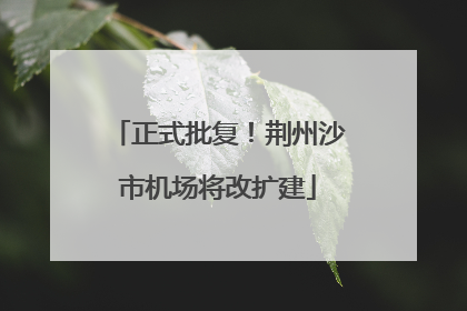 正式批复！荆州沙市机场将改扩建