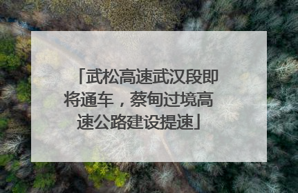 武松高速武汉段即将通车，蔡甸过境高速公路建设提速