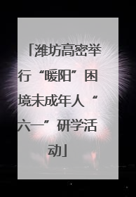 潍坊高密举行“暖阳”困境未成年人“六一”研学活动