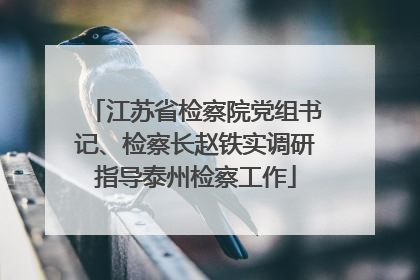 江苏省检察院党组书记、检察长赵铁实调研指导泰州检察工作